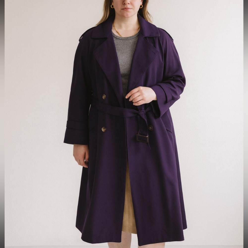 Purple Vintage Trench Coat